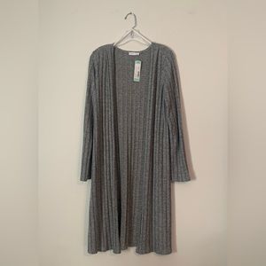 NWT! EMORY PARK (Stitch Fix) Roux Brushed Knit Duster Cardigan Gray, Ladies Sz L